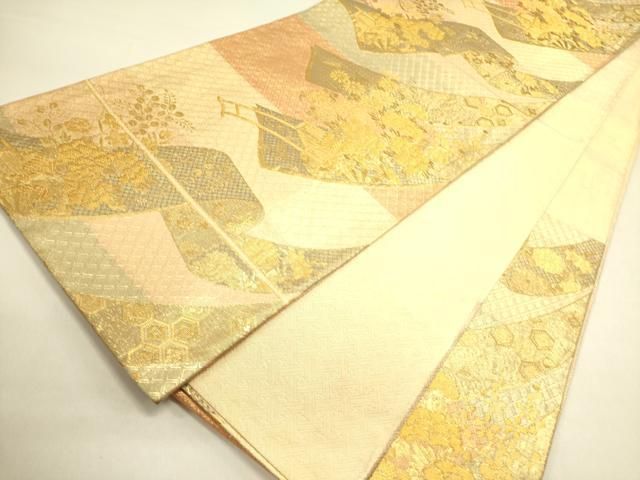 平和屋着物◎本綾佐賀錦 伝統工芸品産業功労者 岡野武一郎 六通柄袋帯