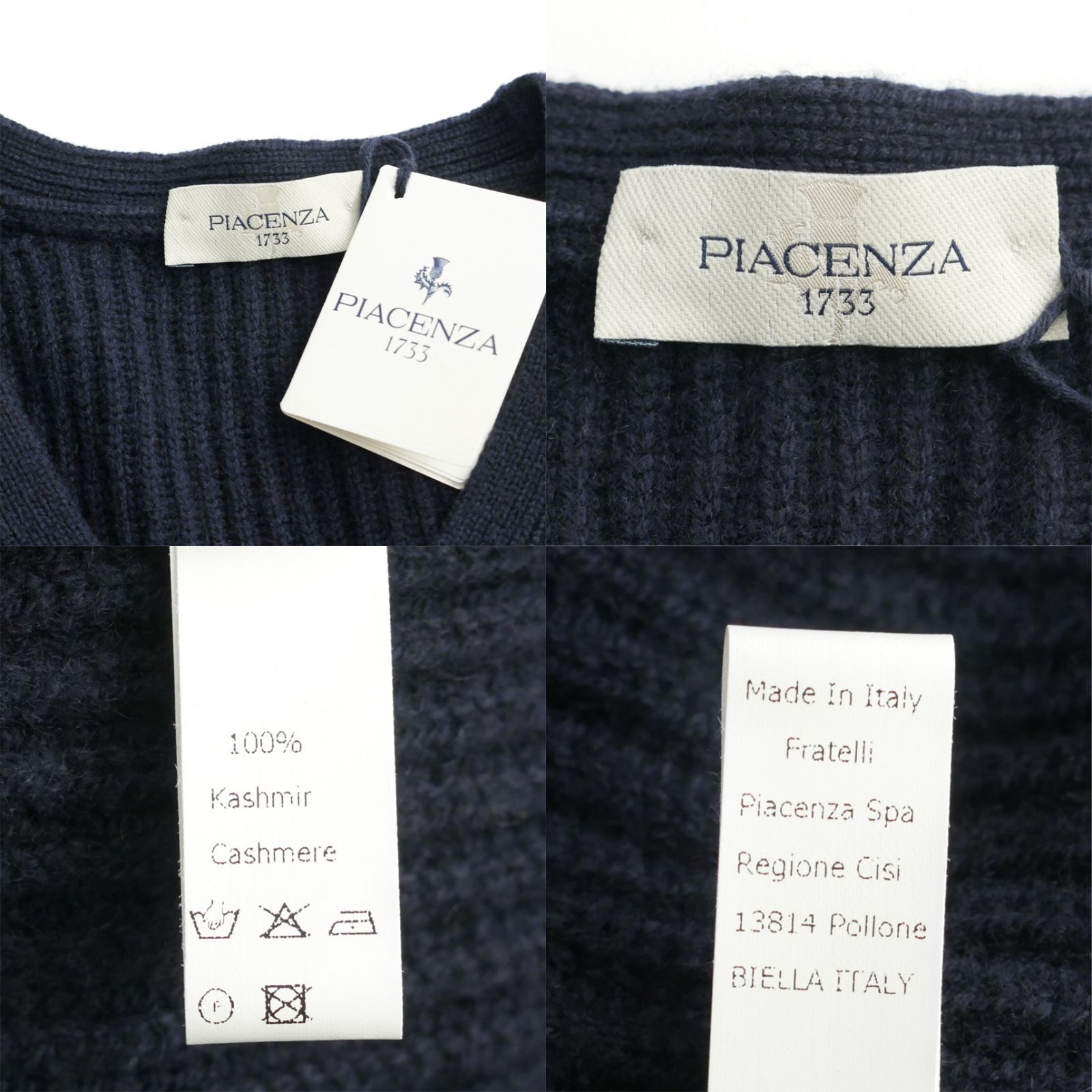 dt026○48○新生PIACENZAピアチェンツァ○冬も暖か○厚口カシミヤ100 