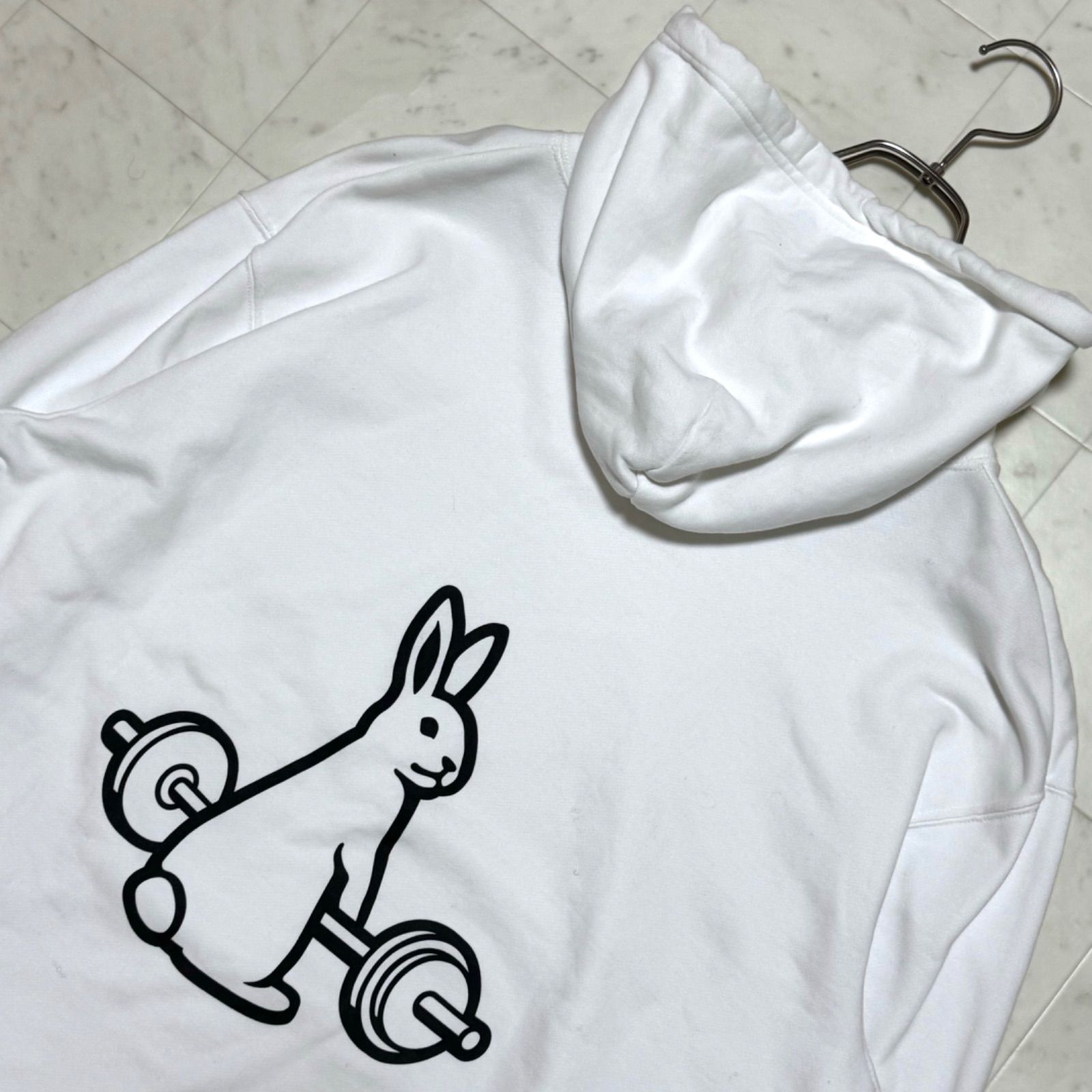 XENO × #FR2 コラボ パーカー バルクアップ うさぎ Lサイズ 白 - メルカリ