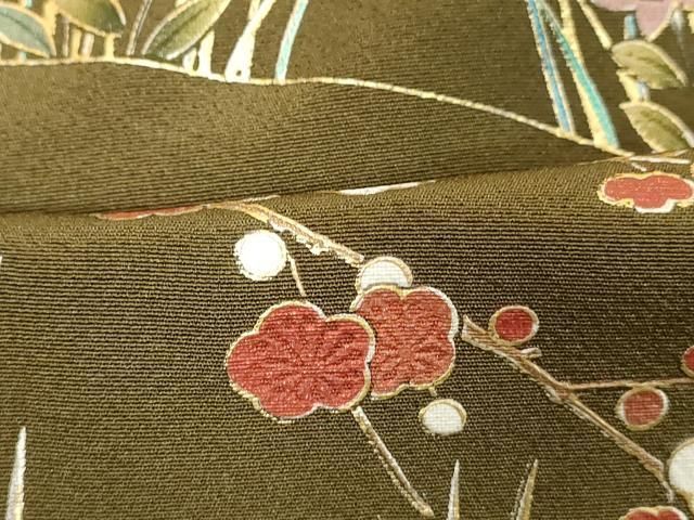 平和屋着物□訪問着 雪輪花文 暈し染め 金銀彩 正絹 逸品 DABA5486cd