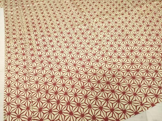 平和屋着物▽長襦袢 無双仕立て 麻の葉文様 正絹 逸品 AABE7582ck