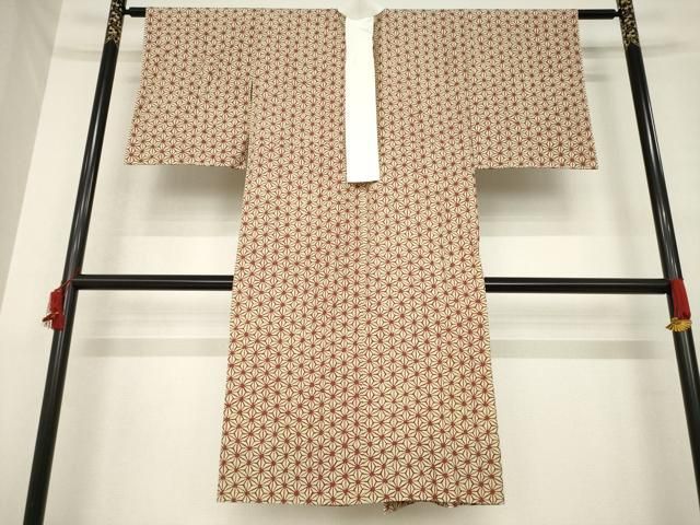 平和屋着物■上質な長襦袢　無双仕立て　麻の葉文様　逸品　CZAA3430s5 平和屋着物▽長襦袢 無双仕立て 麻の葉文様 正絹 逸品 AABE7582ck