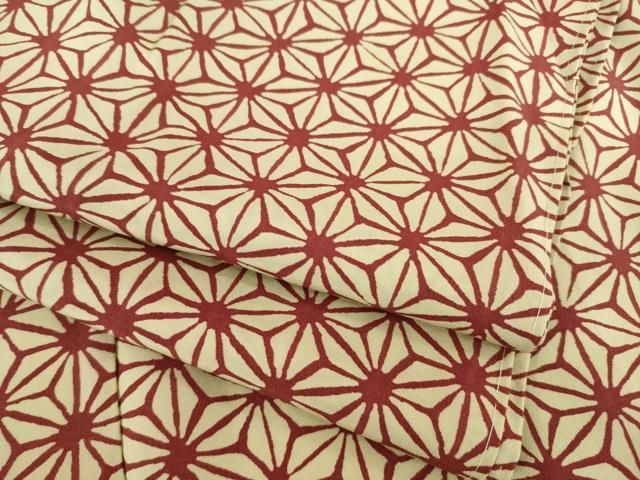 平和屋着物▽長襦袢 無双仕立て 麻の葉文様 正絹 逸品 AABE7582ck