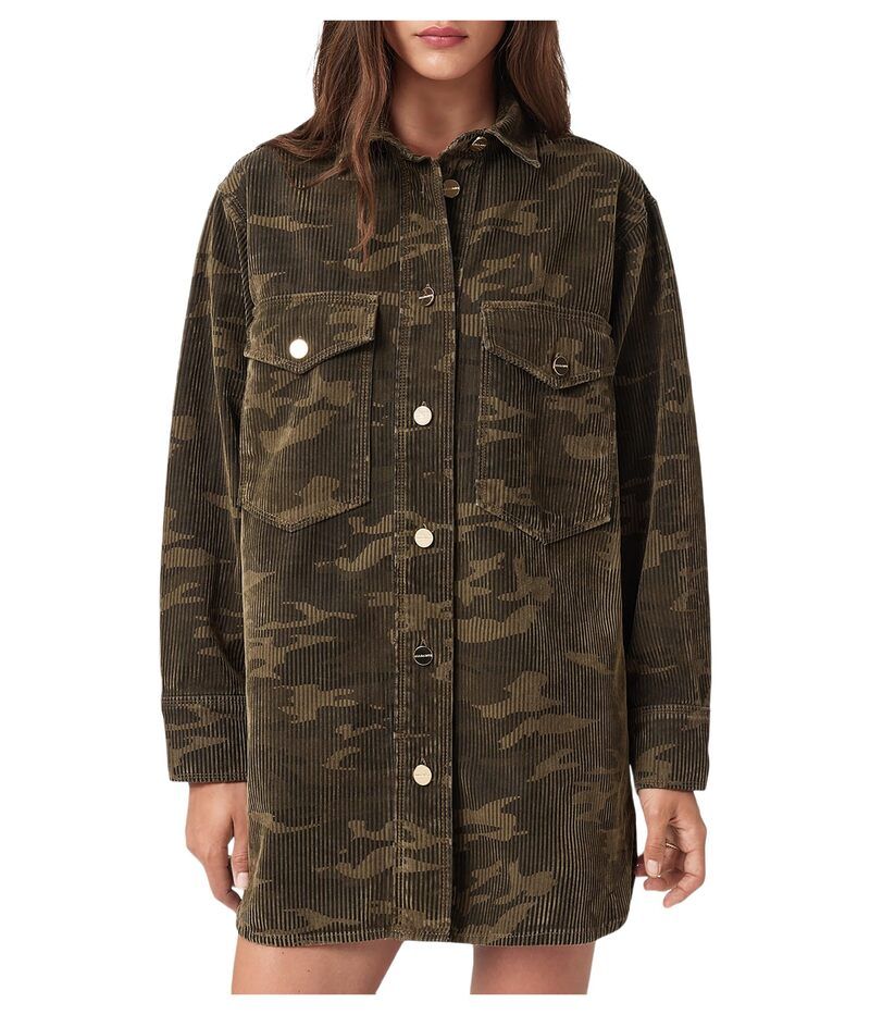 (取寄) オールセインツ レディース フェイ フロックド ドレス AllSaints women Faye Flocked Dress Camo Green オールセインツ レディース トップス ワンピース AllSaints Faye
