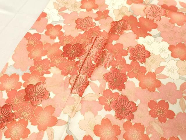 平和屋着物○豪華振袖 舞桜文 暈し染め 正絹 逸品 CAAY8385gh 平和