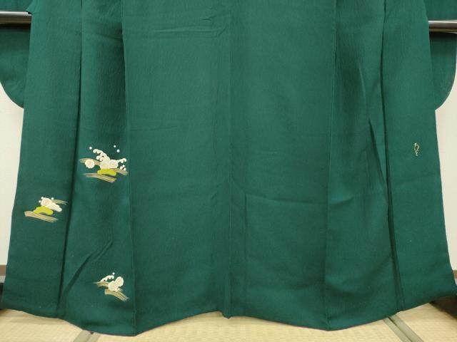 平和屋着物▽豪華振袖 作家物 総刺繍 立波梅松文 金糸 正絹 逸品