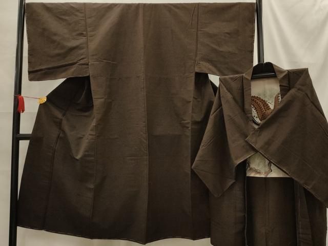 平和屋着物●男性　紬　アンサンブル　霞文　鶯茶色　正絹　逸品　CABA9843gh 平和屋着物□男性 紬 アンサンブル 霞文 正絹 逸品 AABE6088sx - メルカリ