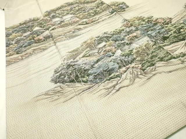 平和屋着物▽本場染大島紬 訪問着 作家物 仁科路 正絹 逸品 DAAZ6876fe