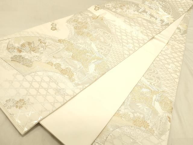 平和屋着物◎全通柄袋帯 美保姿 花鳥文 正絹 逸品 DABA2153ya - メルカリ