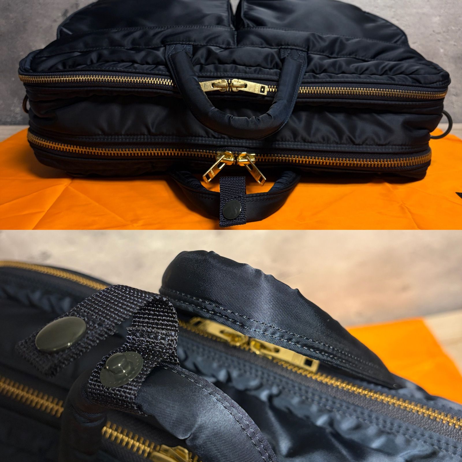 PORTER TANKER 3WAY ビジネスバッグ アイアンブルー 極美品 リュック