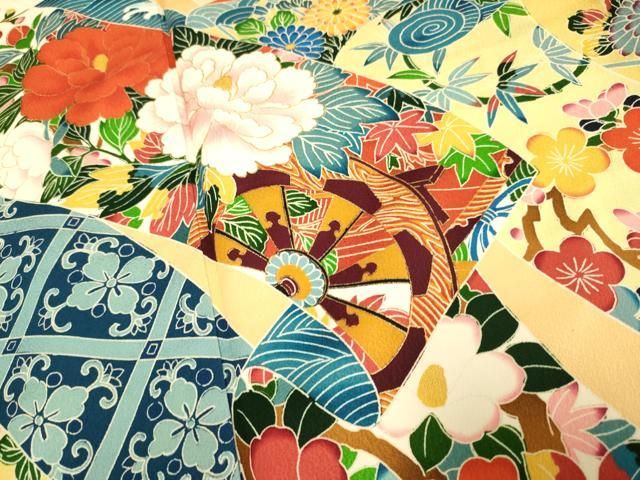 平和屋着物□豪華振袖 飛鶴吉祥花文 金彩 正絹 逸品 DABA8689du - メルカリ