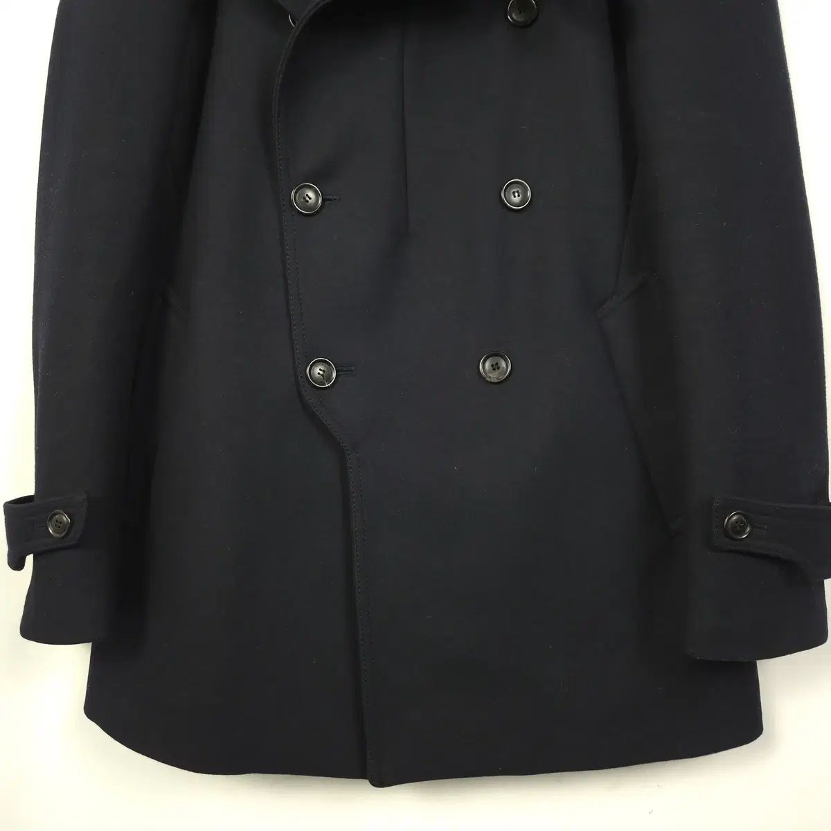 105 ウーヨンミ(WOOYOUNGMI) ネイビー ウール コート - メルカリ