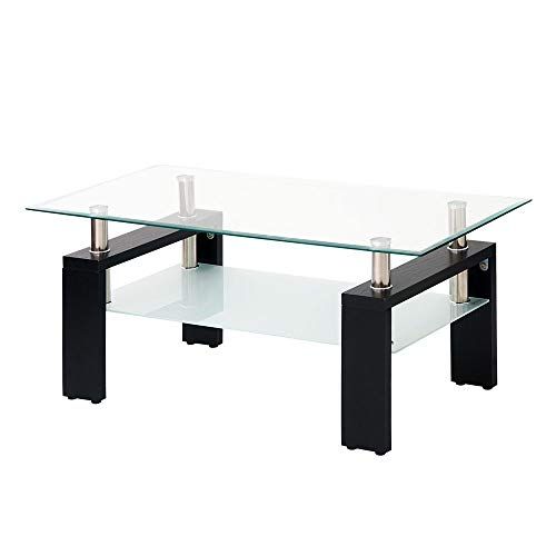 メルカリ最安値☆ ガラステーブル OSJ)ガラステーブル コーヒーテーブル 幅88cm 強化ガラス天板(クリア