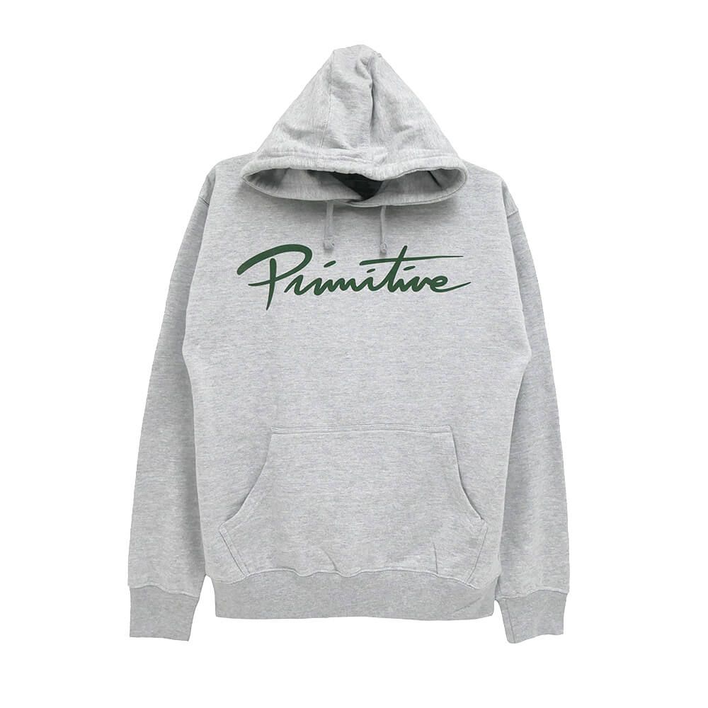 primitive スケートボード　パーカー　非売品 PRIMITIVE HOOD プリミティブ パーカー NUEVO SCRIPT GREY スケート