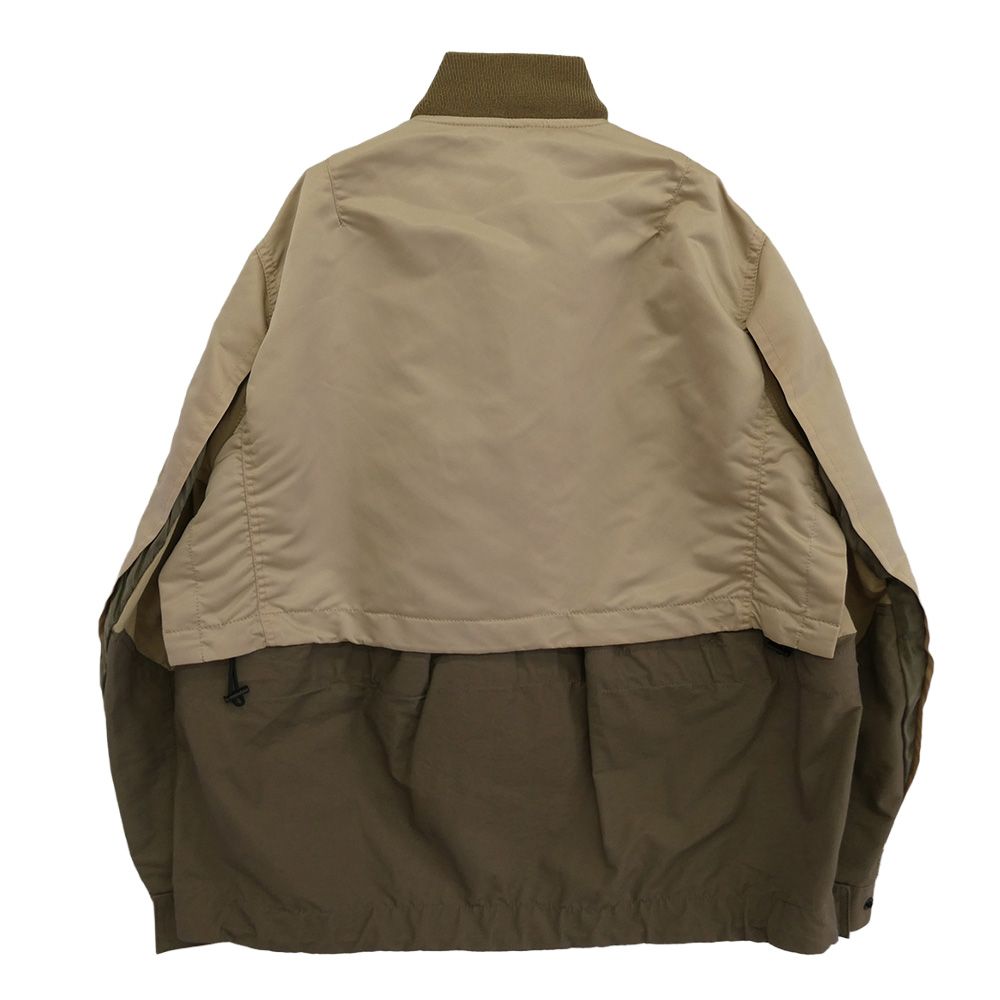 sacai 22SS ナイロンツイル ミックスブルゾン 22-02707M 3 sacai 22SS ナイロンツイル ミックスブルゾン 22-02707M 3 sacai 22SS