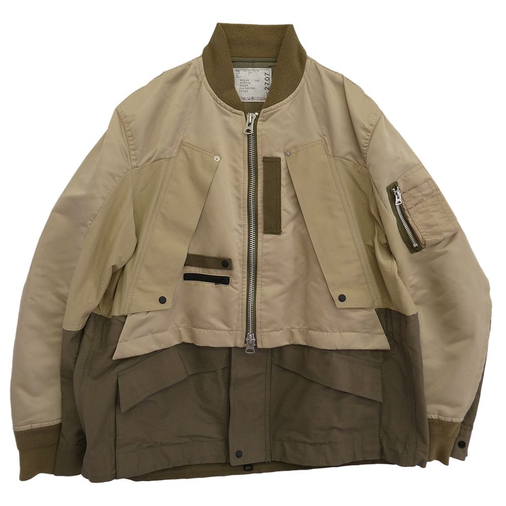 sacai 22SS ナイロンツイル ミックスブルゾン 22-02707M 3 Sacai サカイ 22-02707M Nylon Twill Mix Blouson ナイロン ツイル