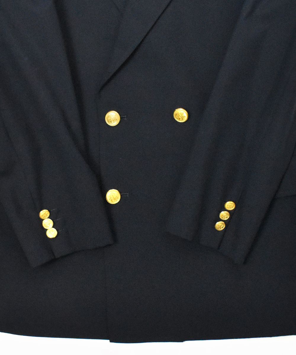 【未使用】自由区 テーラード ジャケット ダブル 黒 38 金ボタン ブレザー J.PRESS 金ボタン ブレザー テーラードジャケット ダブル 背抜き