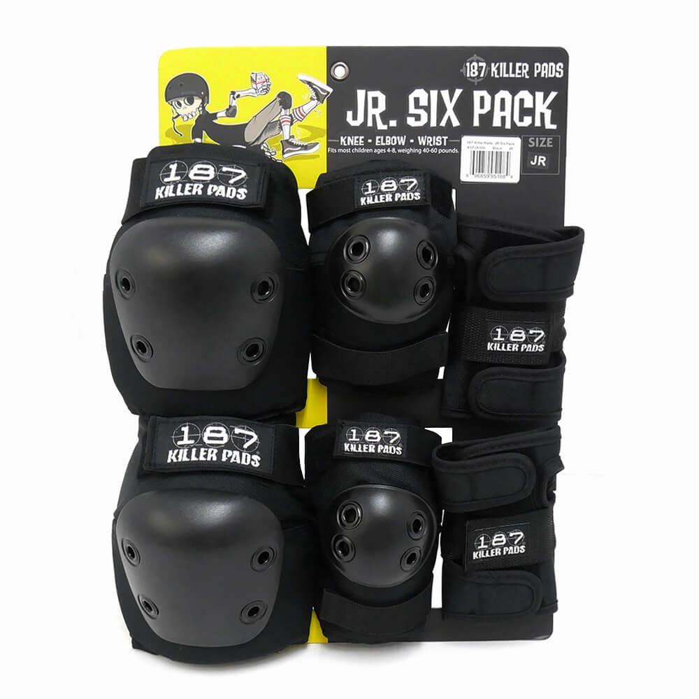 187 KILLER PADS KIDS PADSET ワンエイトセブンキラーパッド 子供用パッドセット JUNIOR SIX PACK BLACK プロテクター セーフティーギア　スケートボード スケボー