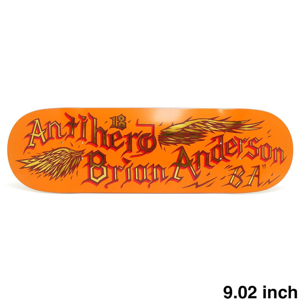 ANTIHERO DECK アンチヒーロー デッキ BRIAN ANDERSON CUSTOM 9.02