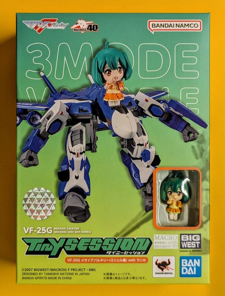 バンダイ TINY SESSION VF-25G メサイアバルキリー(ミシェル機) with