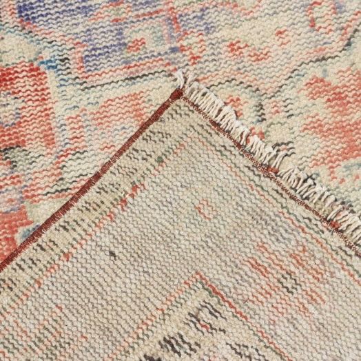 112×240 シャビーレッド　メダリオン　トルコヴィンテージラグ 112×240 シャビーレッド メダリオン トルコヴィンテージラグ 112×240