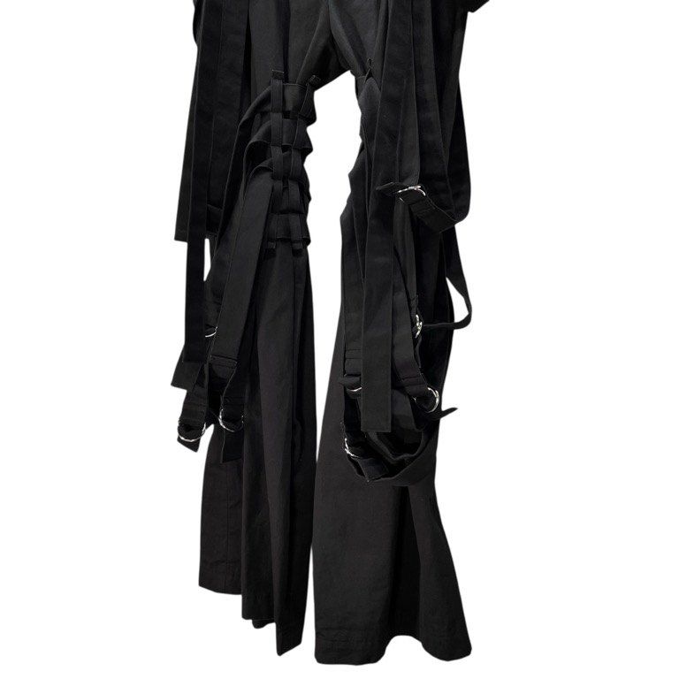 LIMI feu 19AW ツイルサスペンダー多連ベルトボンテージパンツ
