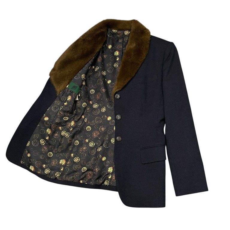 JUNIOR GAULTIER 90's ウールツイードファーテーラードジャケット