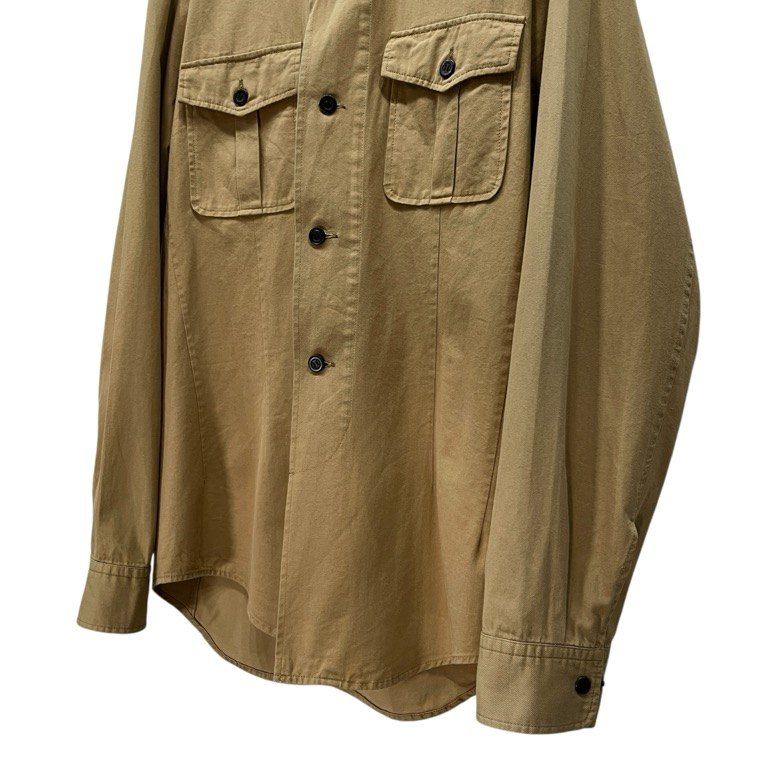 DRIES VAN NOTEN コットンギャバジンダブルポケットシャツ トップス