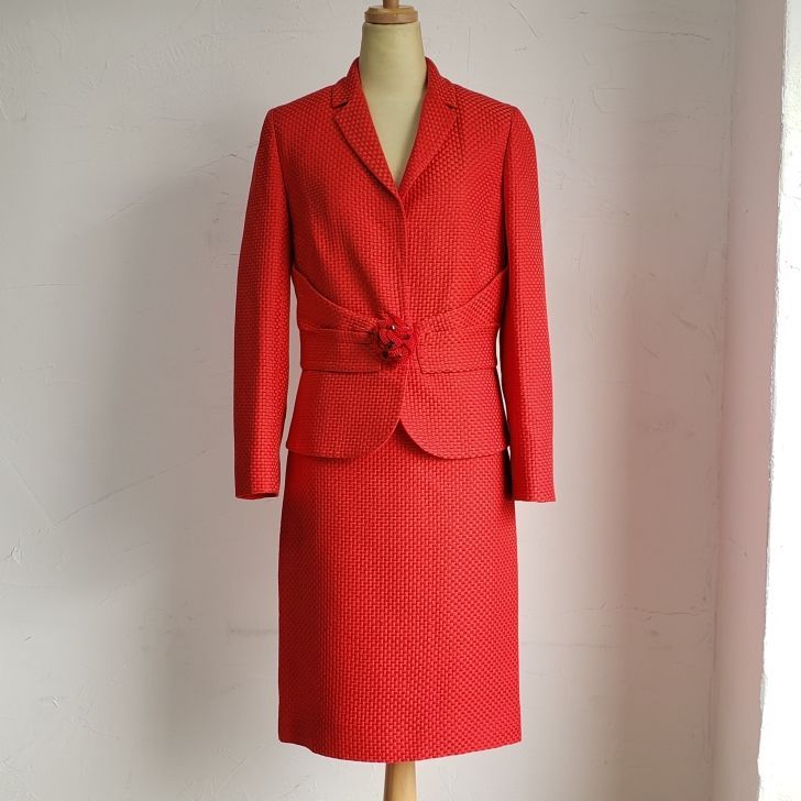 ヴァレンティノ シルク混 ジャケット スカート セットアップ 10