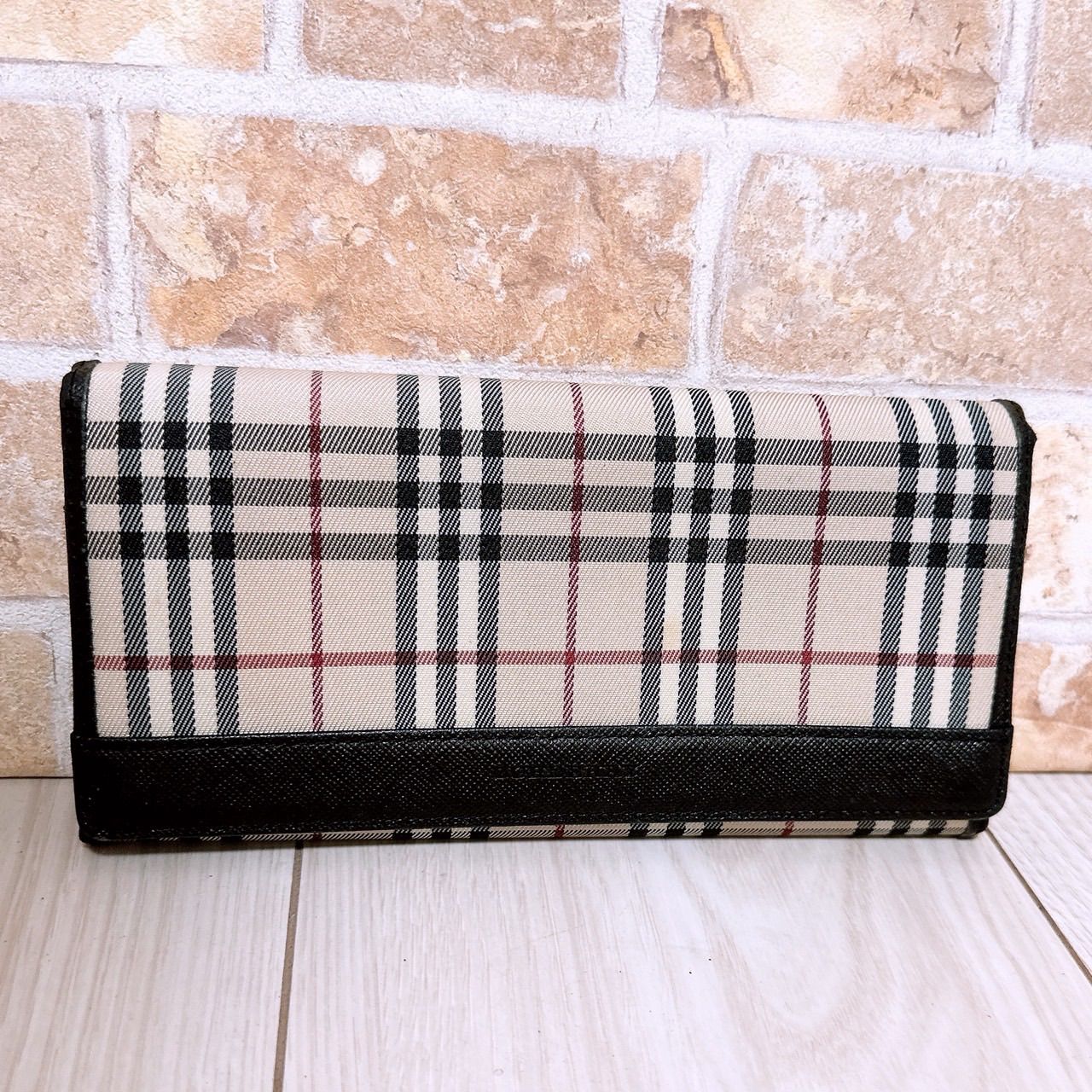 美品) Burberry(バーバリー) 長財布 チェック柄 - メルカリ