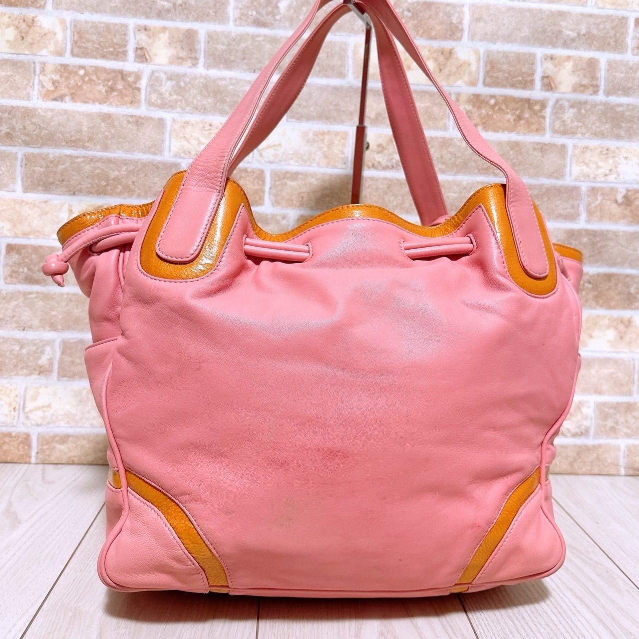 美品) LOEWE(ロエベ)トートバッグ レザー ピンク - メルカリ