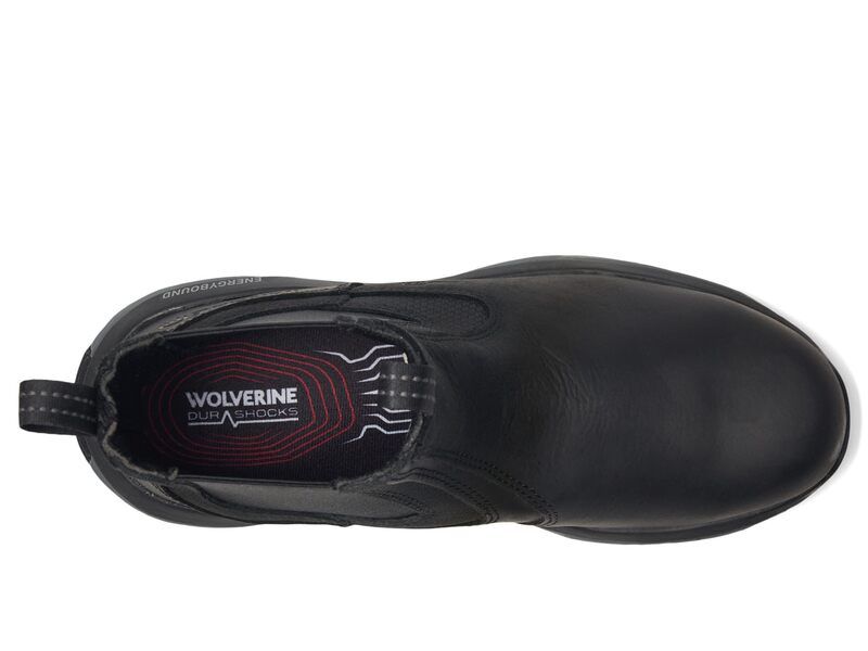 (取寄) ウルヴァリン メンズ アルファ エフティー インフィニティ システム カーボンマックス スリッポン ワーク ロメオ Wolverine men Alpha Ft Infinity System Carbonmax Slip-on Work Romeo Black ウルヴァリン メンズ シューズ ブーツ・レインブーツ Alpha Ft