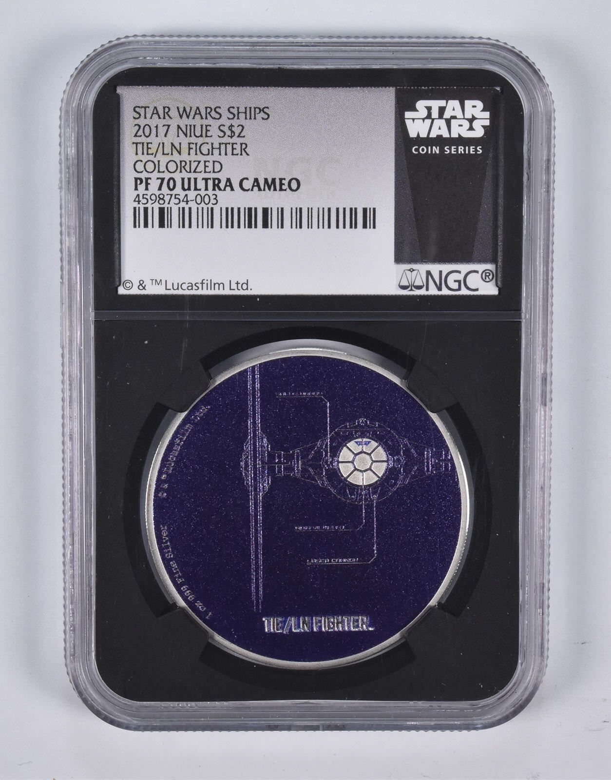 PF70 UCAM 2017 ニウエ $2 1オンス シルバー スターウォーズ タイ/Ln