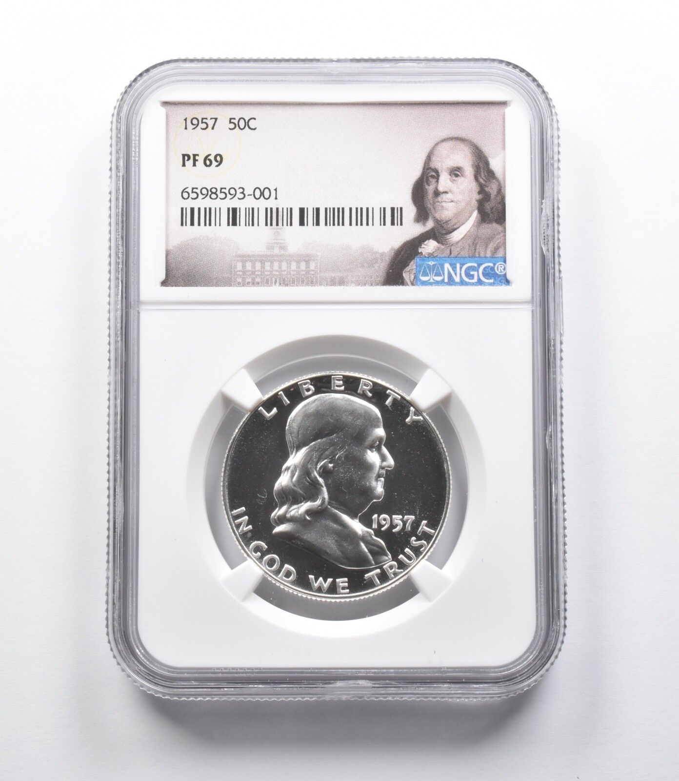 PF69 1957年 フランクリン ハーフダラー プルーフ NGCグレード