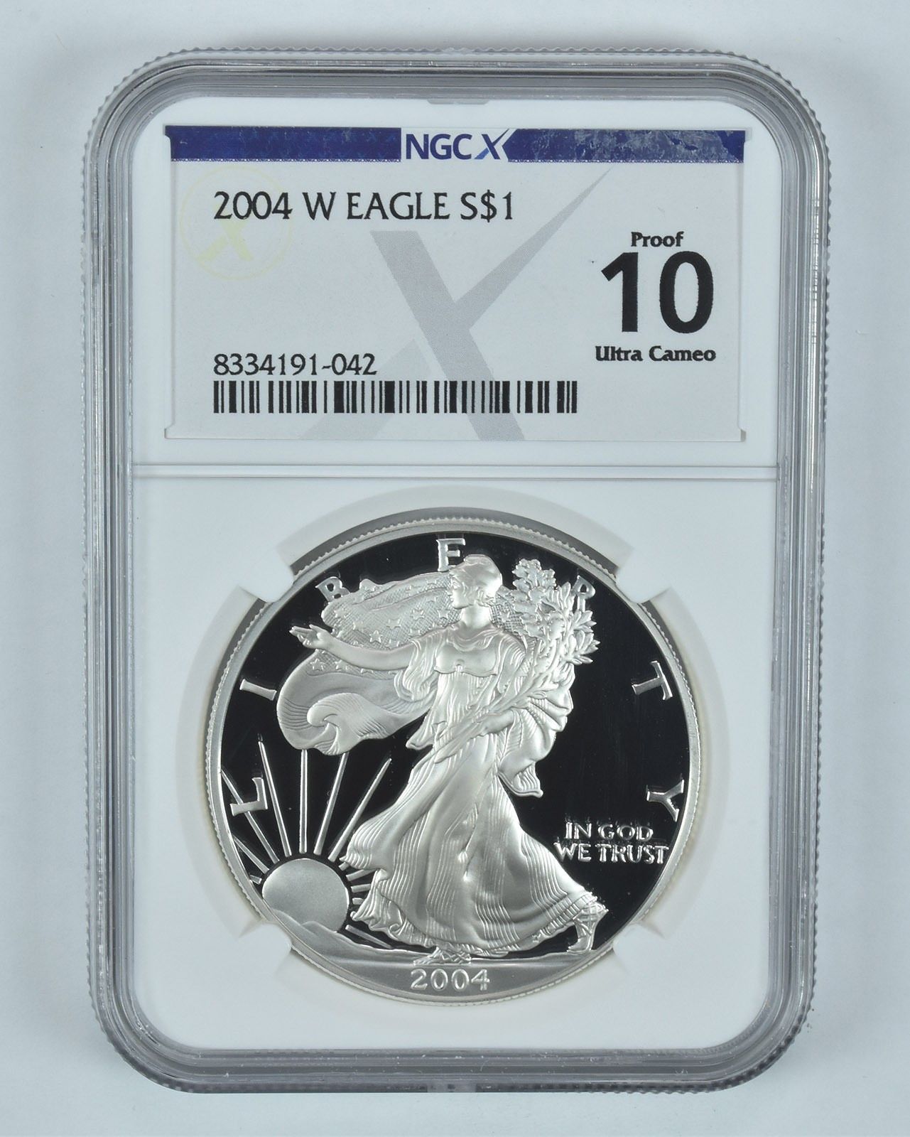 2004-W アメリカン シルバー イーグル プルーフ 10 UCAM NGC X NGCX