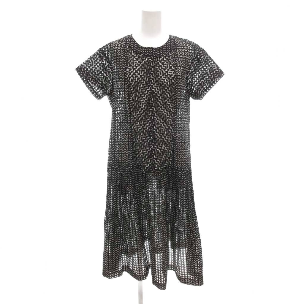 ヒロコビス HIROKO BIS 美品 ワンピース 11 半袖 ミモレ ロング 総柄