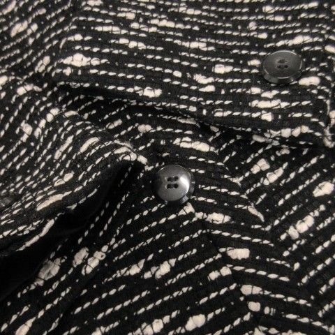 ハナエモリ HANAE MORI Soft Sports ツイードジャケット ノーカラー V