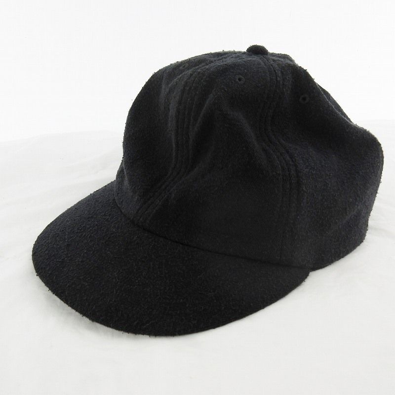 コモリ COMOLI 25SS B01-07003 シルクネップ キャップ 帽子 黒