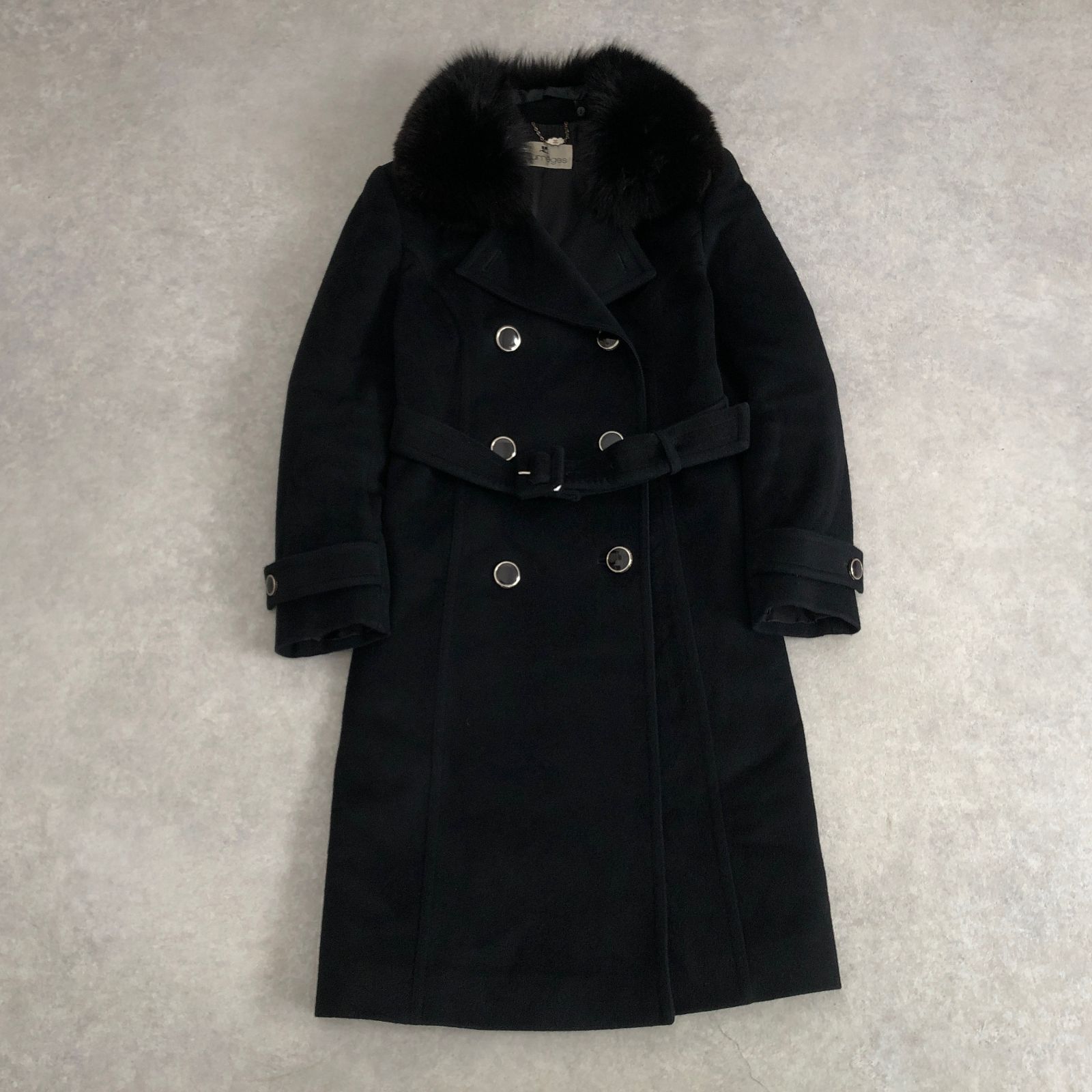 ヴィンテージ Courreges 超高級アンゴラ100% ウール フォックスファー 