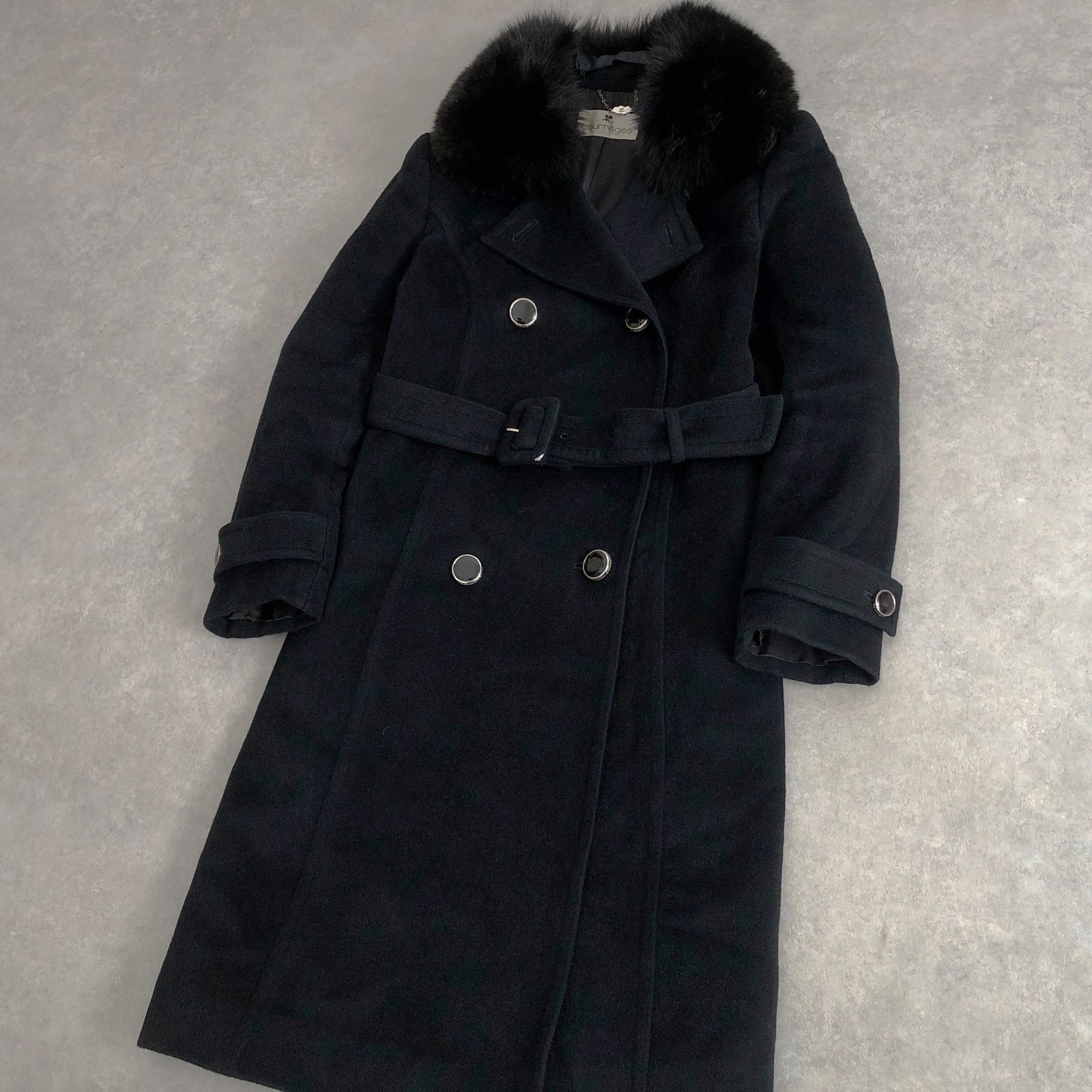 ヴィンテージ Courreges 超高級アンゴラ100% ウール フォックスファー