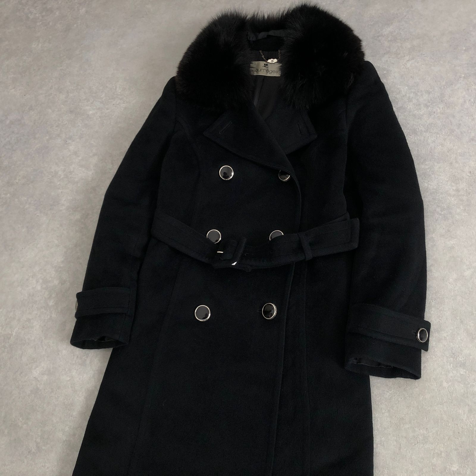 ヴィンテージ Courreges 超高級アンゴラ100% ウール フォックスファー