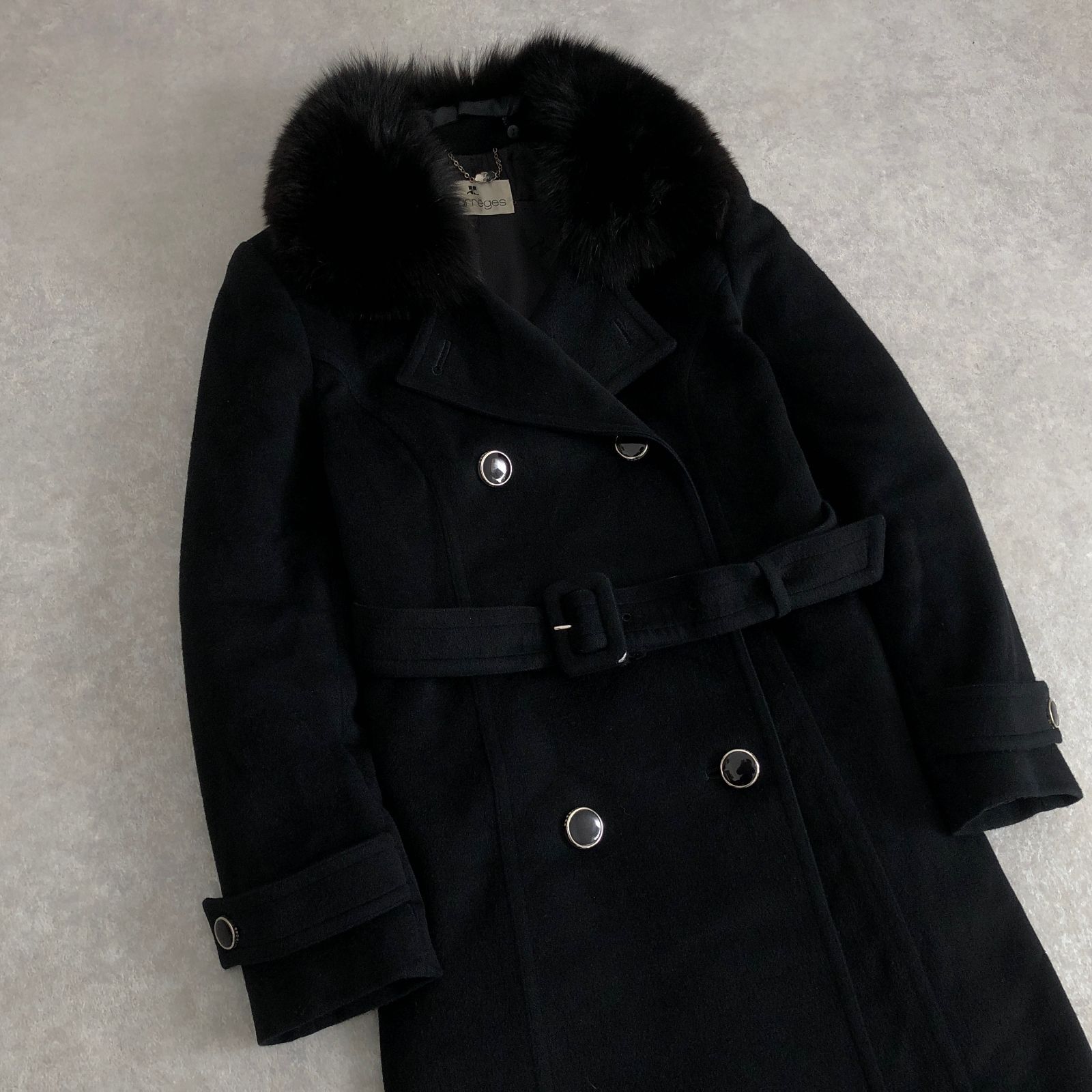 ヴィンテージ Courreges 超高級アンゴラ100% ウール フォックスファー