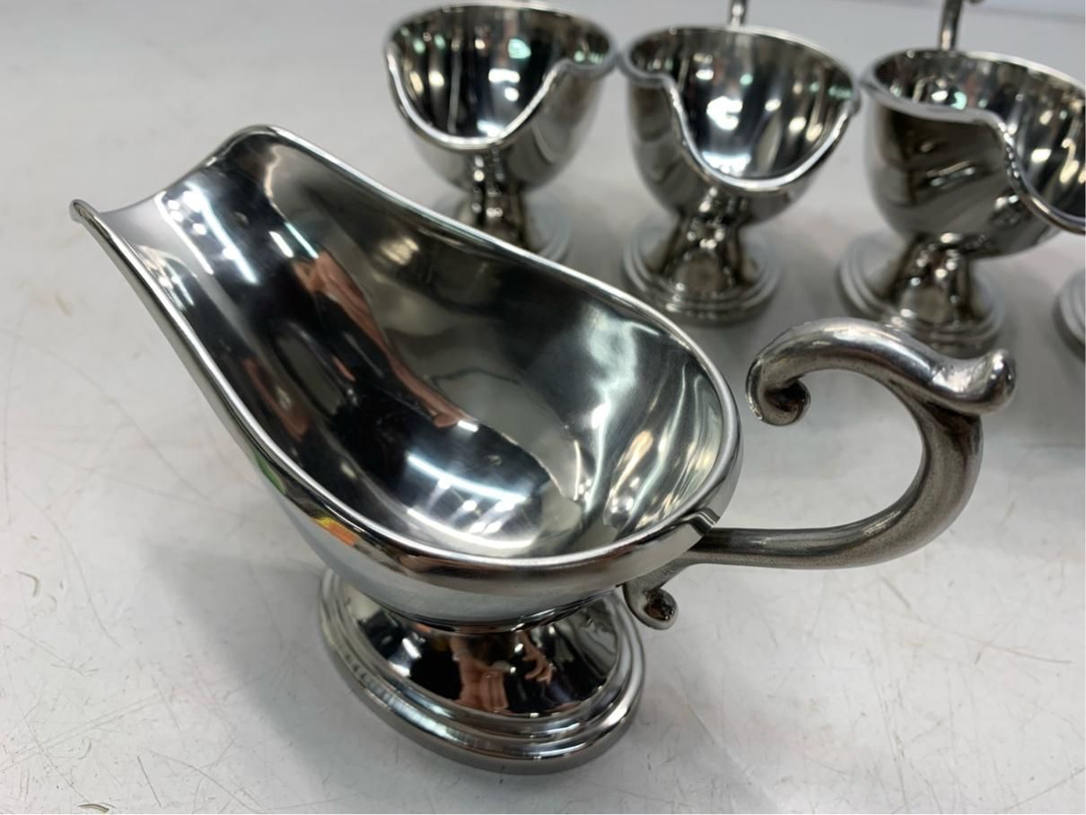 未使用5客セット YUKIWA ユキワ カレーポット ソースポット ステンレス