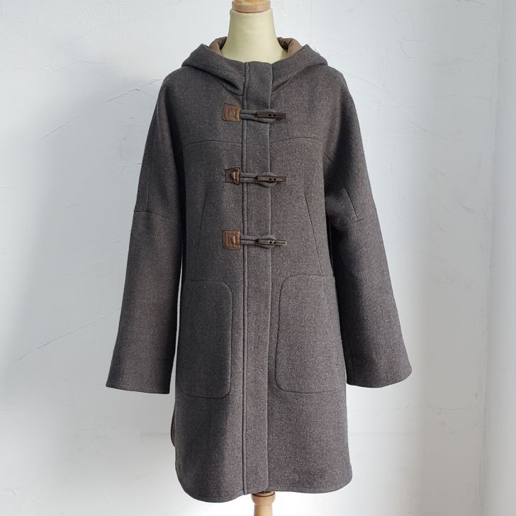 カシミヤ　ブルネロクチネリ　ダッフルコート　Brunello Cucinelli 訳有 ブルネロクチネリ ☆ カシミヤ混 ウール ダッフルコート 42
