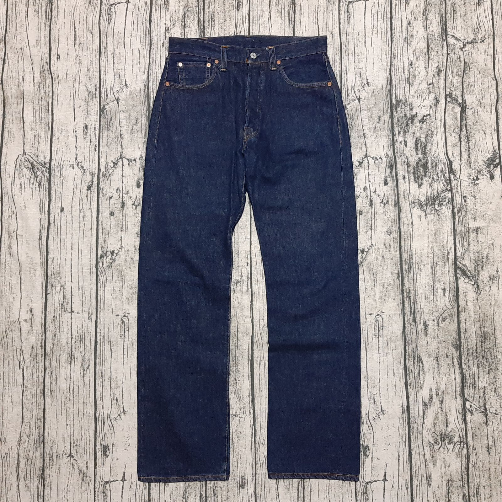 W36 バレンシア製 LEVI'S 501XX 1947 レザーパッチ 濃紺 W34】バレンシア製 LEVI'S 501XX 1947 レザーパッチ 真紺 濃紺 47501