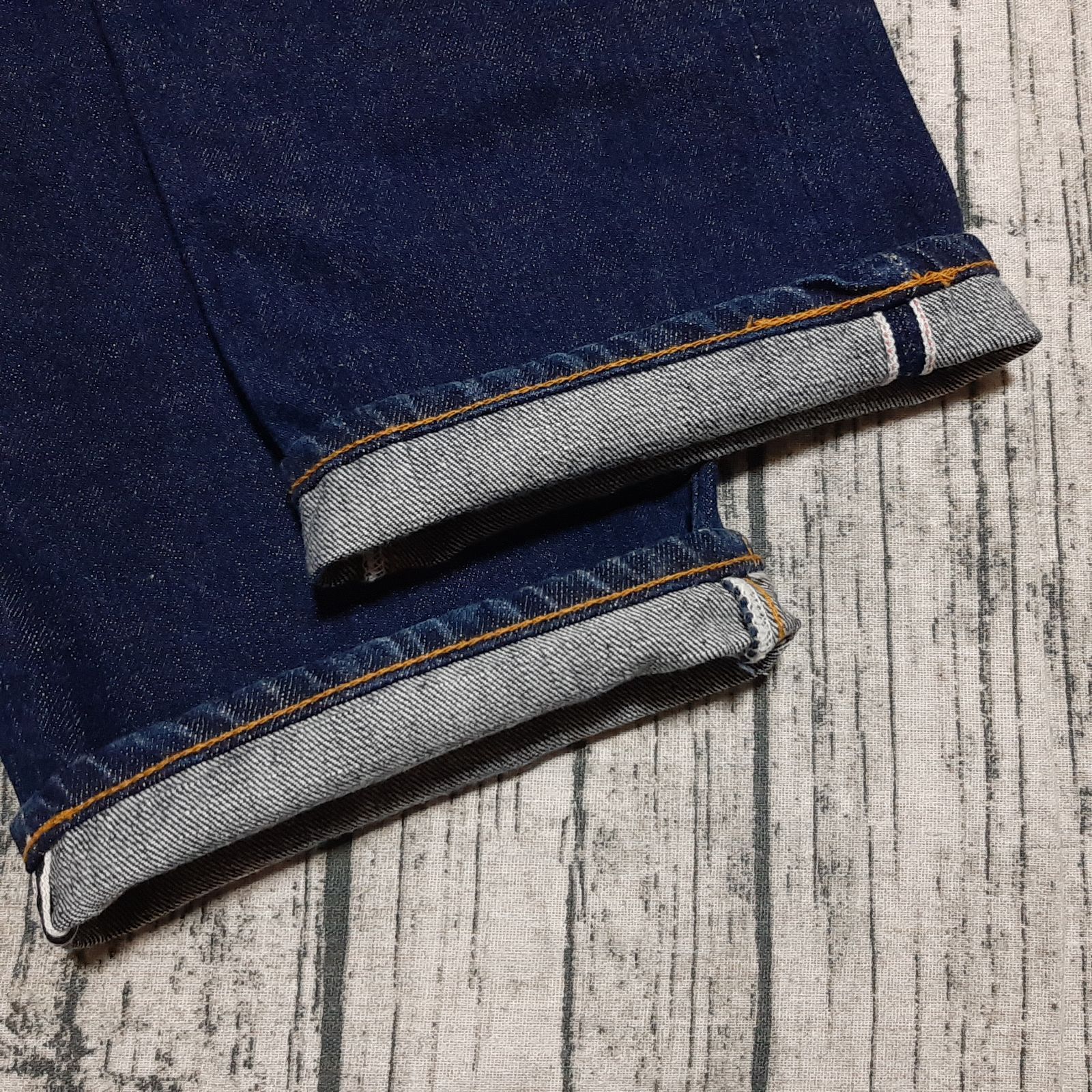 W34】バレンシア製 LEVI'S 501XX 1947 レザーパッチ 真紺 濃紺 47501