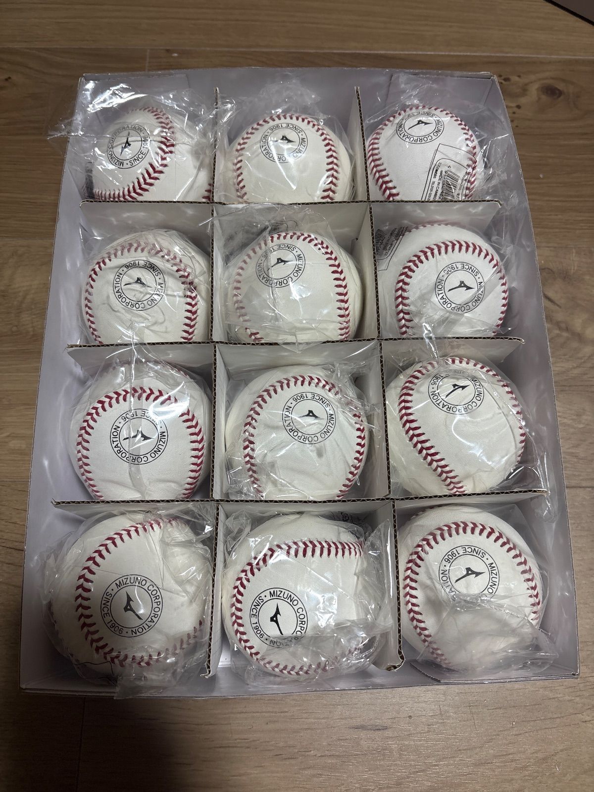 未開封品】MIZUNO ミズノ 硬式野球ボール 練習用 3ダース 天然皮革 