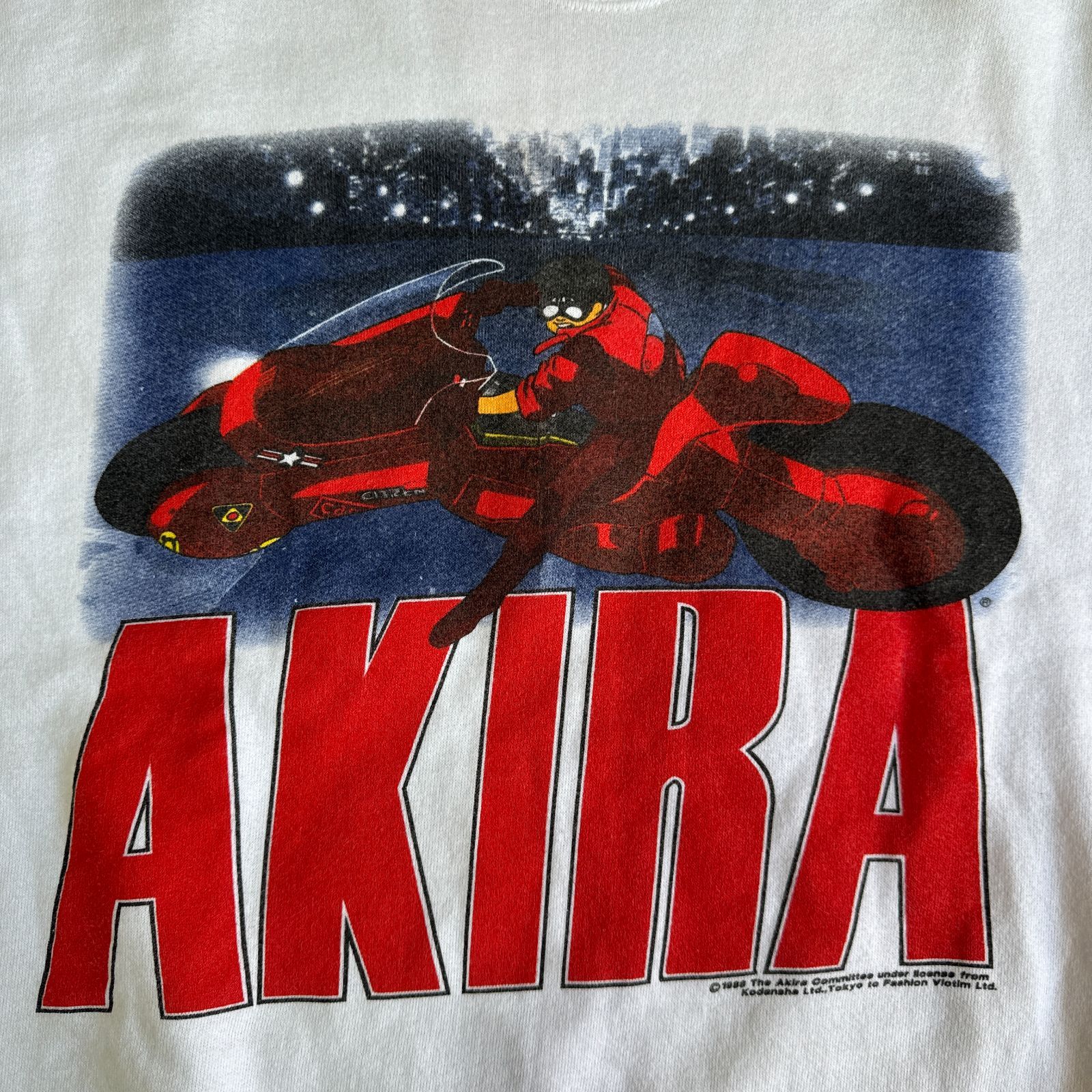 90s AKIRA 金田バイク コマ割り アニメ プリント スウェット Mサイズ 
