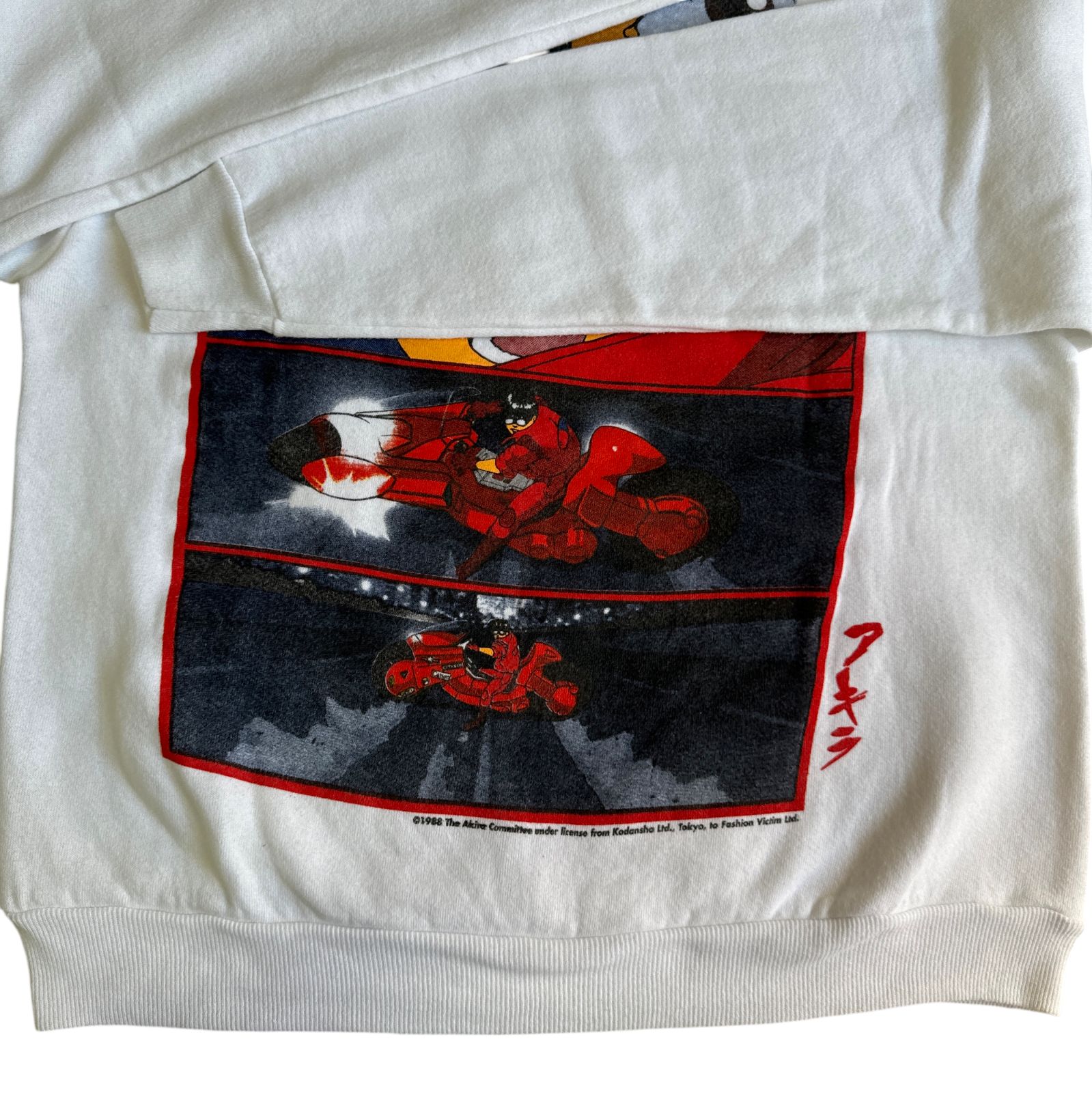 90s AKIRA 金田バイク コマ割り アニメ プリント スウェット Mサイズ