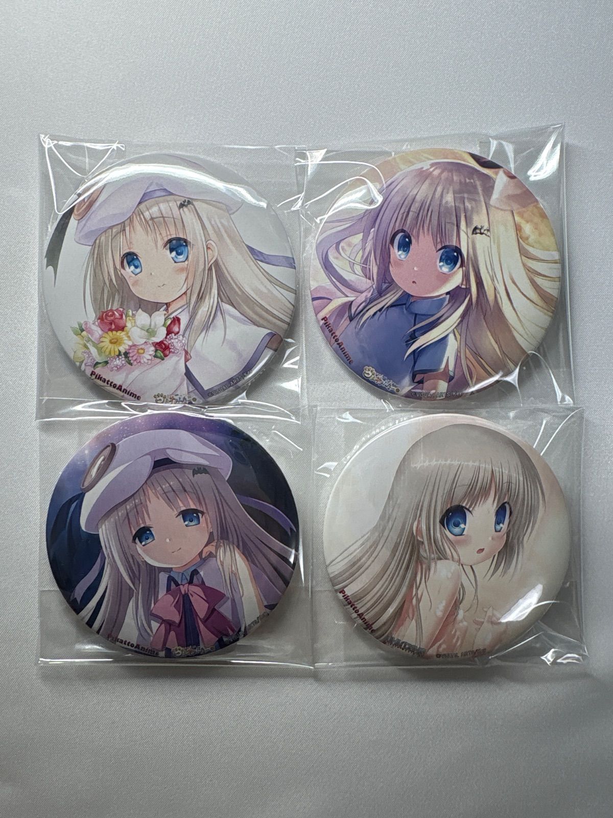 リトルバスターズ! 能美クドリャフカ クドわふたー 缶バッジ　① リトルバスターズ クドわふたー 缶バッジ key 能美クドリャフカ 4種